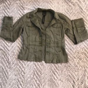 Olive green colored jacket